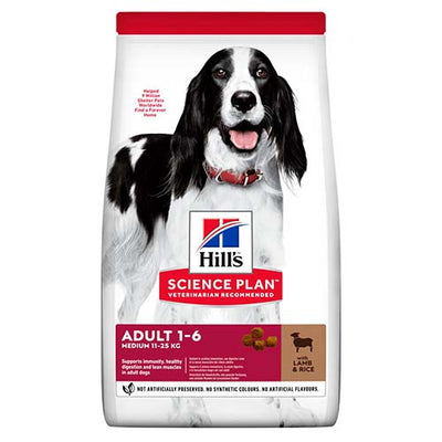 Hill's Science Plan Medium Adult Dog Food with Lamb & Rice 14kg