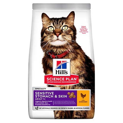 Hill's Science Plan Sensitive Stomach & Skin Cat Food with Chicken 1.5kg