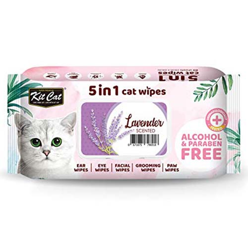 Kit Cat 5 in 1 Wet Wipes Lavender Scent