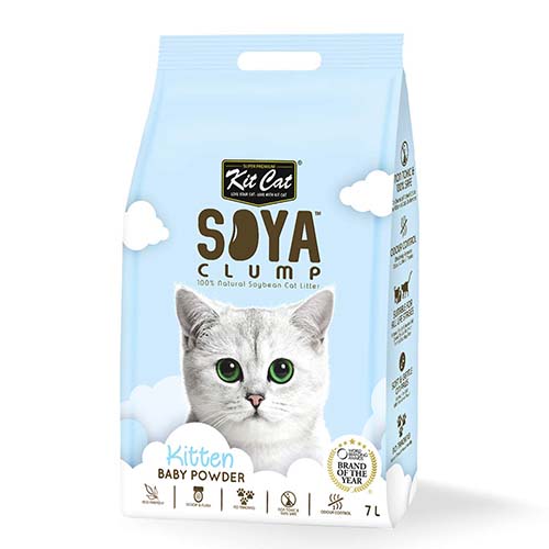 Kitten Baby Powder Soya Clump Cat Litter 7Ltr