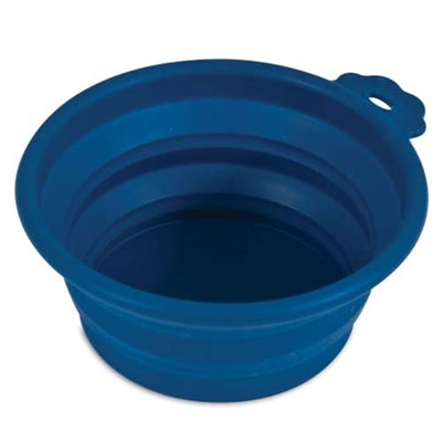 Petmate Silicone 1.5 cup Travel Bowl Navy