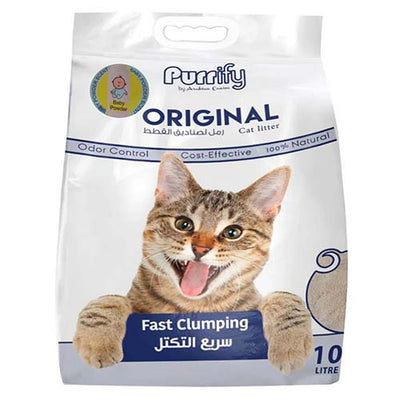 Purrify Baby Powder Clumping Cat Litter 10L