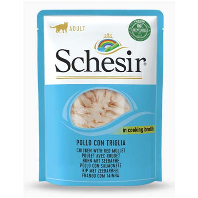 EXP JUL24 Schesir Cat Chicken with Red Mullet in broth 70g Pouch