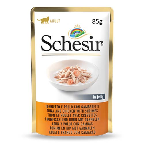 Schesir Cat Tuna & Chicken with Shrimp 85g Pouch