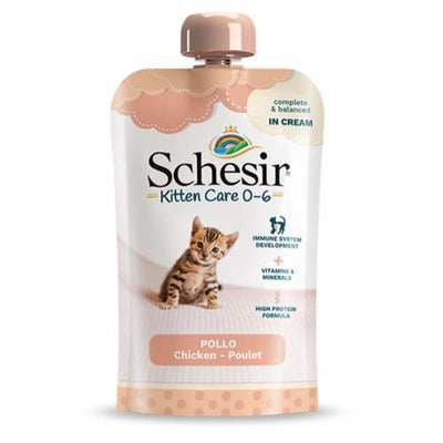 Schesir Kitten Care Chicken Cream Pouch with Cap 150g