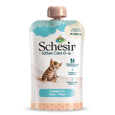 Schesir Kitten Care Tuna Cream Pouch with Cap 150g