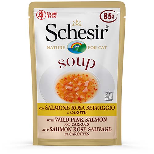Schesir Cat Wild Pink Salmon & Carrots Soup 85g