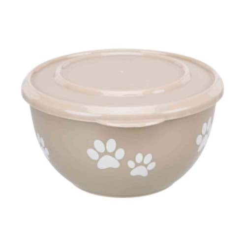 Trixie Metal bowl with lid 15cm Beige