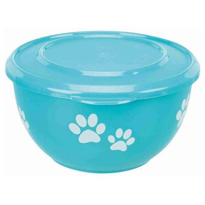 Trixie Metal bowl with lid 15cm Blue
