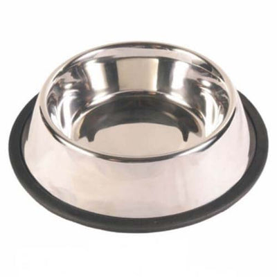 Trixie Stainless Steel Bowl with rubber base 21cm base