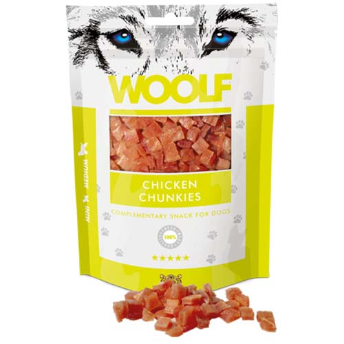 Woolf Chicken Chunkies Treats 100g