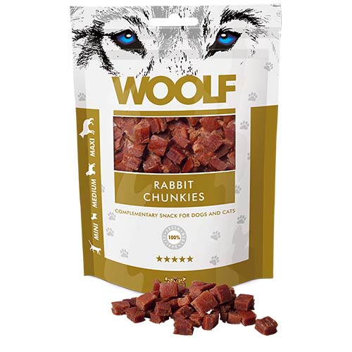 Woolf Rabbit Chunkies Treats 100g