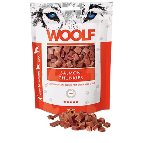 Woolf Salmon Chunkies Treats 100g