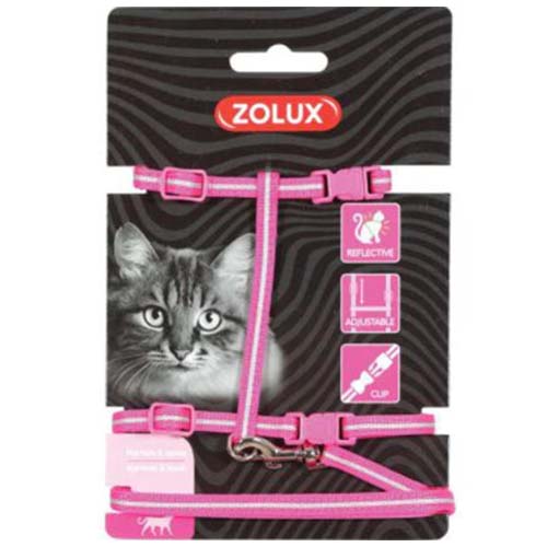 Zolux Pink & Silver Cat Harness
