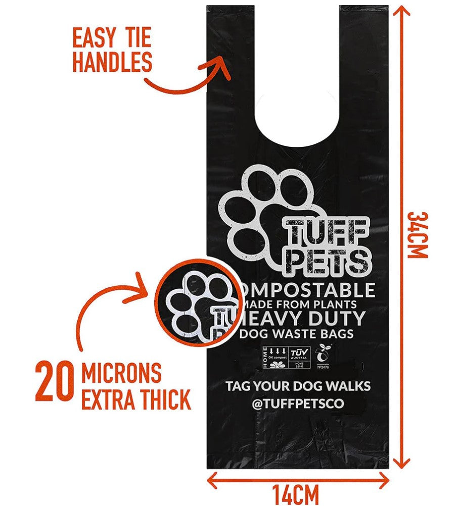 Tuff Pets Compostable XL Poop Bags 1 Roll (10 bags)